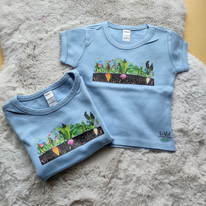 Cotton Graphic Girly Tee- Veggies- 6-12 months