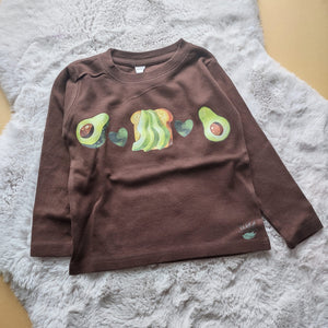 Cotton Graphic Crew Neck Tee- Avocados- Size 2