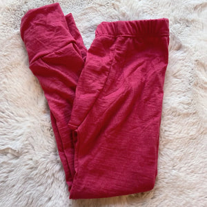 Wool Jersey Base Layer Bottoms- Pink- Size 4- 100% merino