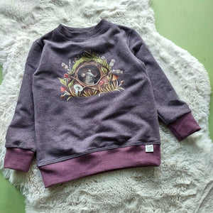 Cotton French Terry Crew Neck Pullover- Mouse House- Size 3