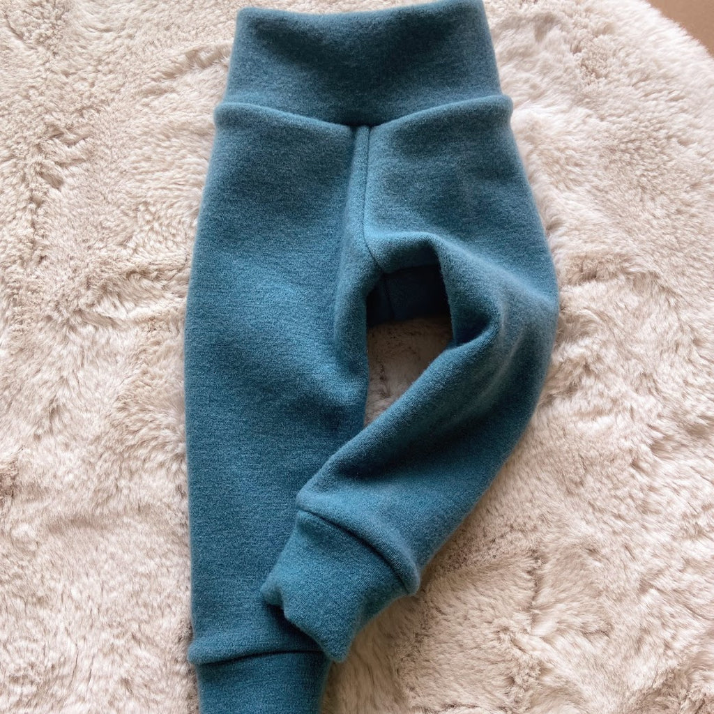 Wool Interlock Cuffed Joggers-Blueprint- Size 3-6 months, +2" inseam